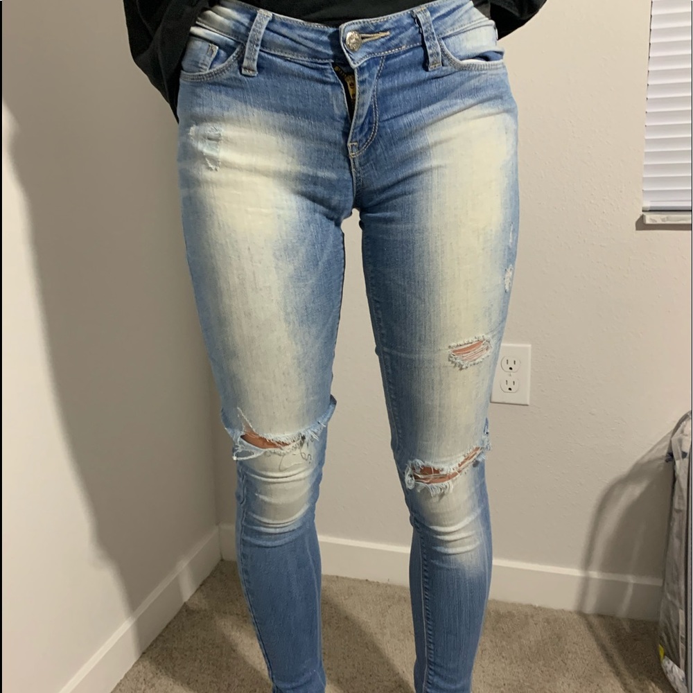 low waisted cute 2 color jeans